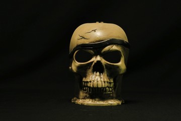 skull and crossbones, photo as a background