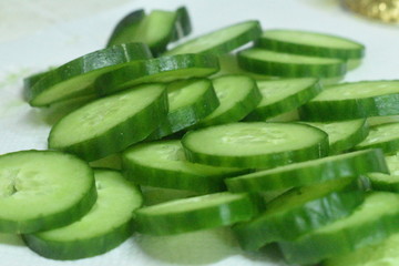 closeup view of cucumber