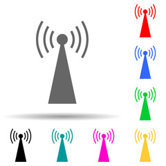 satellite dish multi color style icon. Simple thin line, outline vector of web icons for ui and ux, website or mobile application