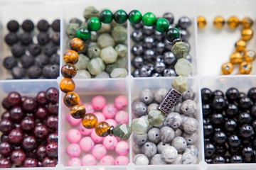  Photos of men's and women's bracelets made of natural stone