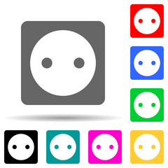 clip multi color style icon. Simple thin line, outline vector of web icons for ui and ux, website or mobile application