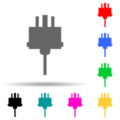 electric outlet multi color style icon. Simple thin line, outline vector of web icons for ui and ux, website or mobile application