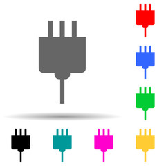 electric outlet multi color style icon. Simple thin line, outline vector of web icons for ui and ux, website or mobile application