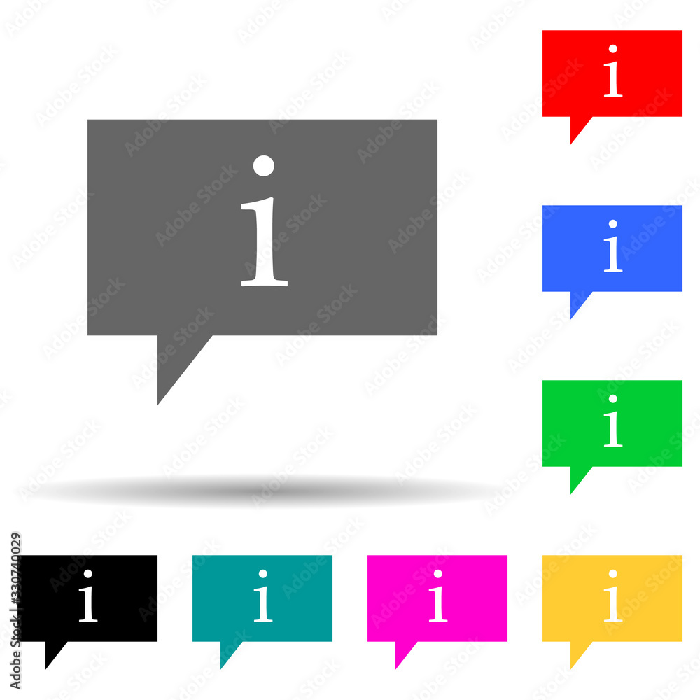 Poster bubble description of nature multi color style icon. simple thin line, outline vector of web icons f