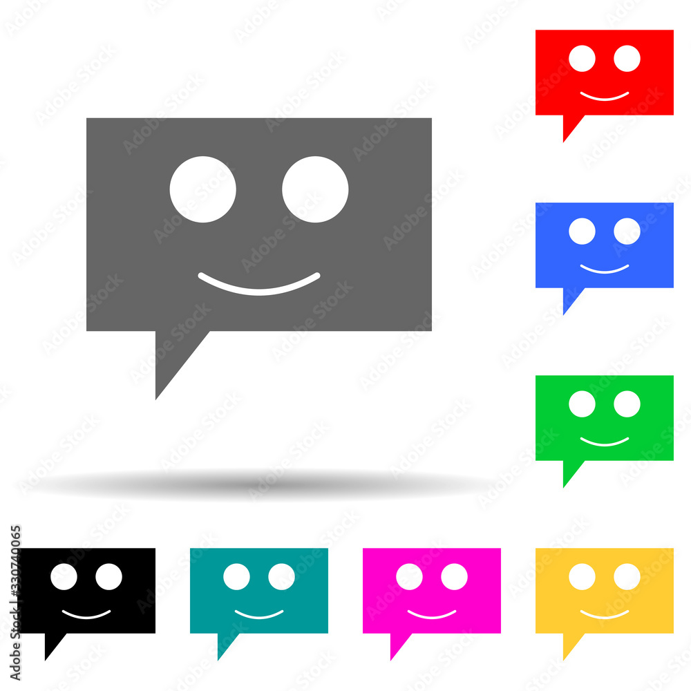 Poster communication bubbles multi color style icon. simple thin line, outline vector of web icons for ui a