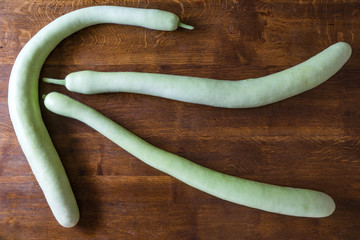 Sicilian vegetable: zucchini lagenaria longissima - 330740479