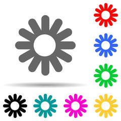flower multi color style icon. Simple thin line, outline vector of web icons for ui and ux, website or mobile application