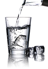 glass of water with ice