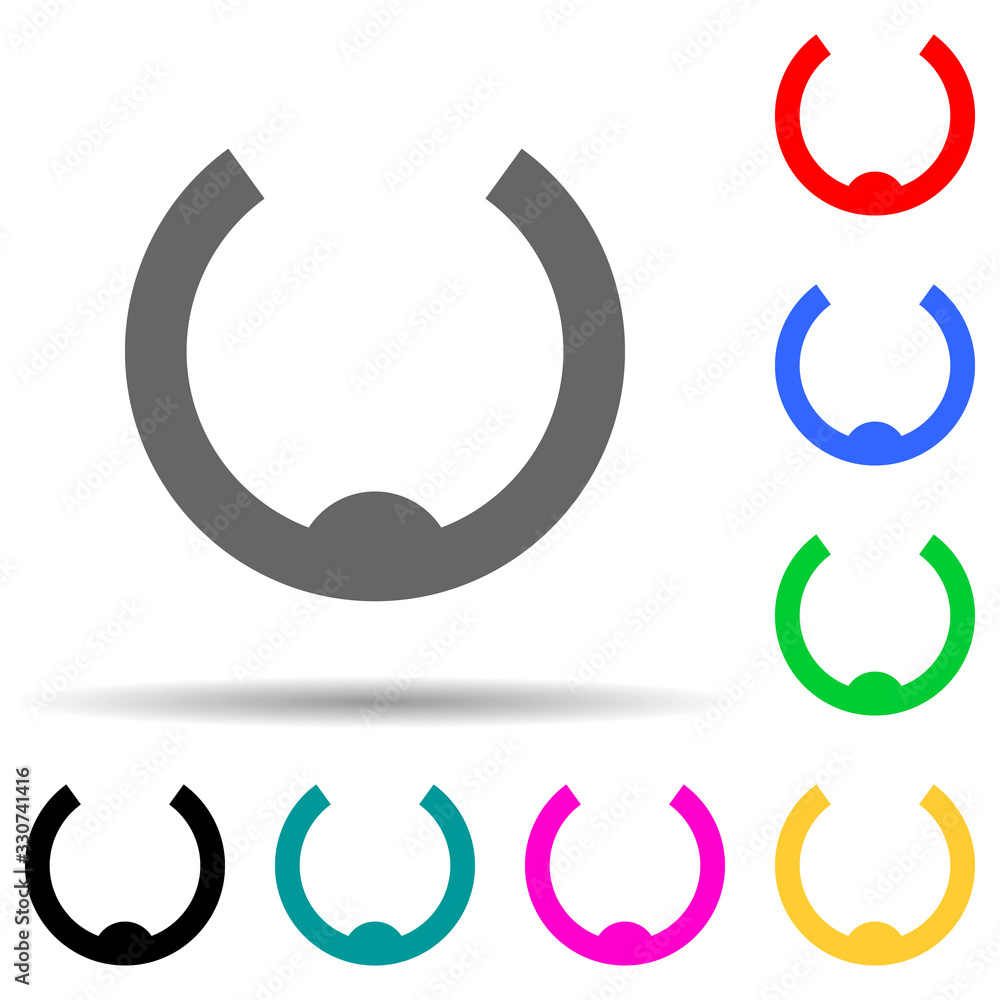 Poster semicircle multi color style icon. simple thin line, outline vector of web icons for ui and ux, webs