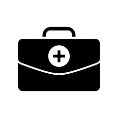 Medical bag icon vector