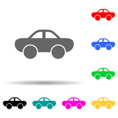 a car multi color style icon. Simple thin line, outline vector of web icons for ui and ux, website or mobile application