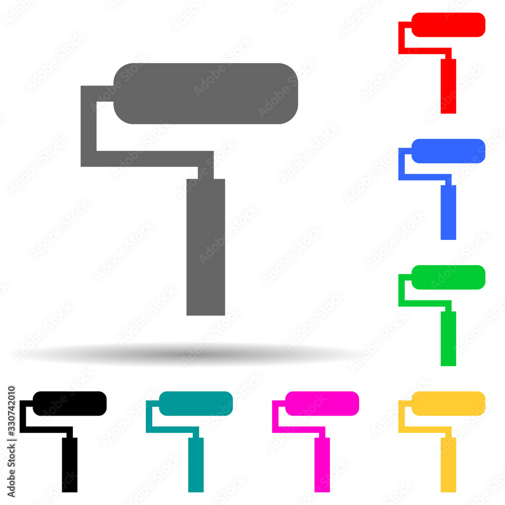 Poster cushion multi color style icon. simple thin line, outline vector of web icons for ui and ux, website