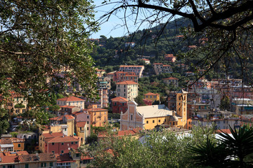 Lerici (SP), Italy - April 15, 2017: View of Lerici town, gulf of Poets, Cinque Terre, La Spezia,...