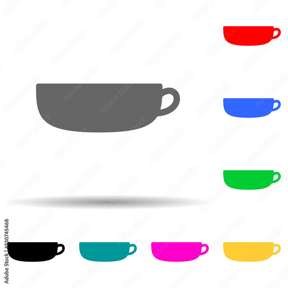 Poster cup of coffee multi color style icon. simple thin line, outline vector of web icons for ui and ux, w