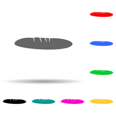 bread multi color style icon. Simple thin line, outline vector of web icons for ui and ux, website or mobile application