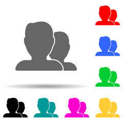 contacts multi color style icon. Simple thin line, outline vector of web icons for ui and ux, website or mobile application