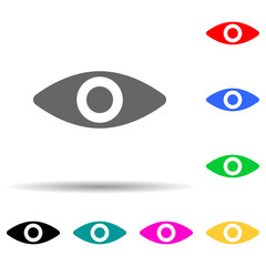eye multi color style icon. Simple thin line, outline vector of web icons for ui and ux, website or mobile application