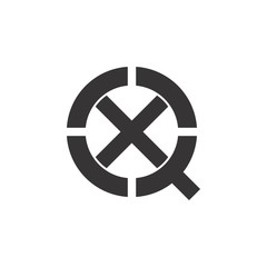 QX letter logo design vector