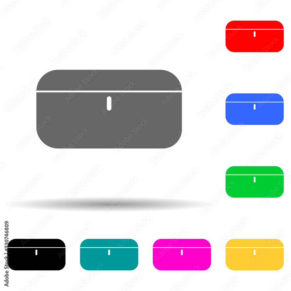 Poster case multi color style icon. simple thin line, outline vector of web icons for ui and ux, website or