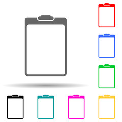 paper tablet multi color style icon. Simple thin line, outline vector of web icons for ui and ux, website or mobile application