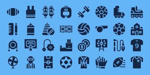 Modern Simple Set of football Vector filled Icons