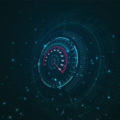 Speed motion background with speedometer car