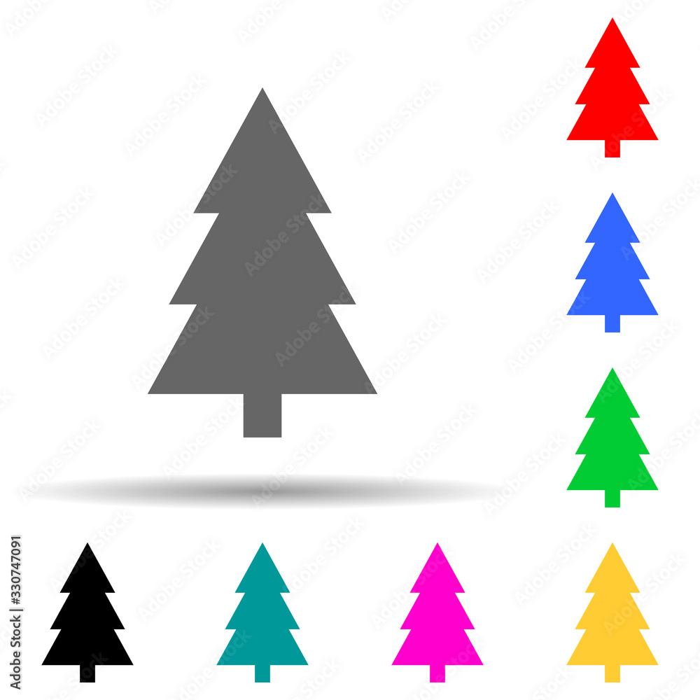 Poster tree multi color style icon. simple thin line, outline vector of web icons for ui and ux, website or