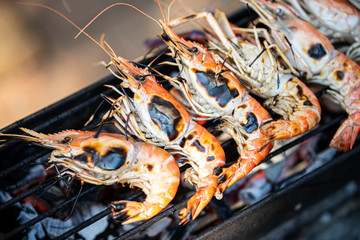 grill river prawns