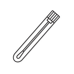 cotton swab test tube- vector illustration