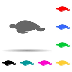 Tapeten silhouette of a turtle multi color style icon. Simple glyph, flat vector of zoo icons for ui and ux, website or mobile application © rashadaliyev