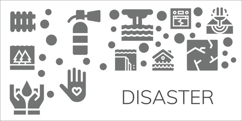 disaster icon set
