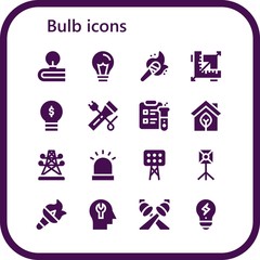 bulb icon set