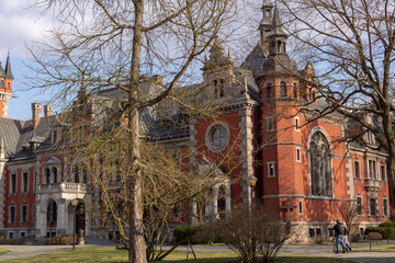 Pławniowice Poland 08 march 2020 . The palace and park complex in Pławniowice