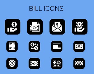 bill icon set