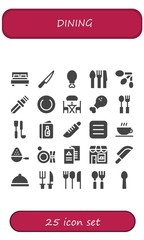 dining icon set