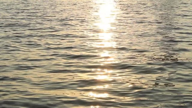 The wave of the Han River in Seoul, Korea, at sunset