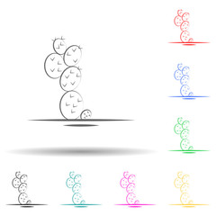 Cactus, desert multi color set icon. Simple thin line, outline vector of desert icons for ui and ux, website or mobile application