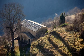 Deurstickers Triora (IM), Italië - 15 februari 2017: Uitzicht vanaf het heksendorp Triora, Imperia, Ligurië, Italië. © PaoloGiovanni