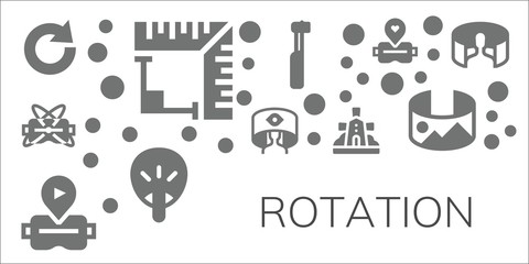 Modern Simple Set of rotation Vector filled Icons