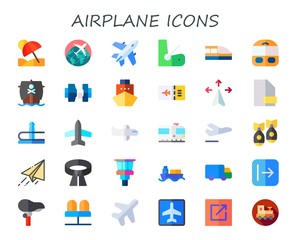 airplane icon set