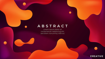 Colorful abstract background, with fluid shape and gradient color composition. Can used for banner, wallpaper, presentation etc.