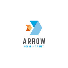 vector abstract arrow logo, icon isolated.