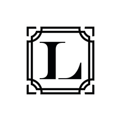LL L initial letter logo design vector