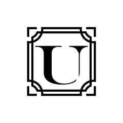 UU U initial letter logo design vector