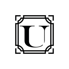 Fototapeta premium UU U initial letter logo design vector