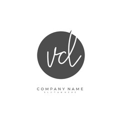 Handwritten initial letter V D VD for identity and logo. Vector logo template with handwriting and signature style.
