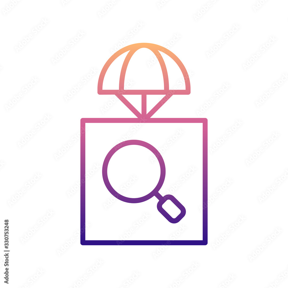 Poster parachuting nolan icon. simple thin line, outline vector of drones icons for ui and ux, website or m