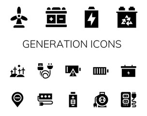 generation icon set