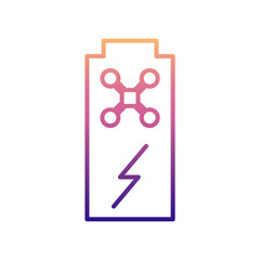 charging a drone nolan icon. Simple thin line, outline vector of Drones icons for ui and ux, website or mobile application