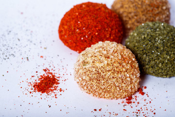 homemade sugar candies isolated on white background